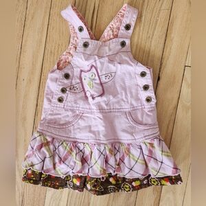 Baby Dress Pink Owl Patterned